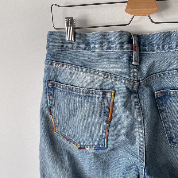 Polo Ralph Lauren Jeans Womens The Avery Boyfriend Embroidered Distressed Boho - Picture 5 of 10